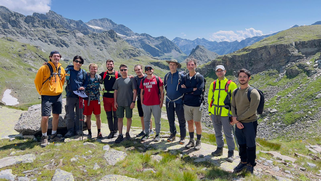 Group image during a hike
